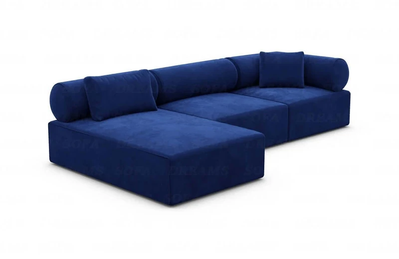 Couch Laguardia L-Form in Stoff