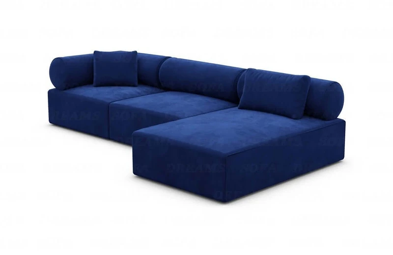 Couch Laguardia L-Form in Stoff