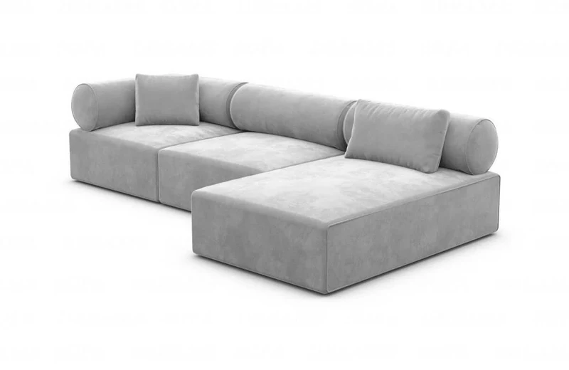Couch Laguardia L-Form in Stoff