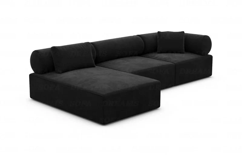 Couch Laguardia L-Form in Stoff