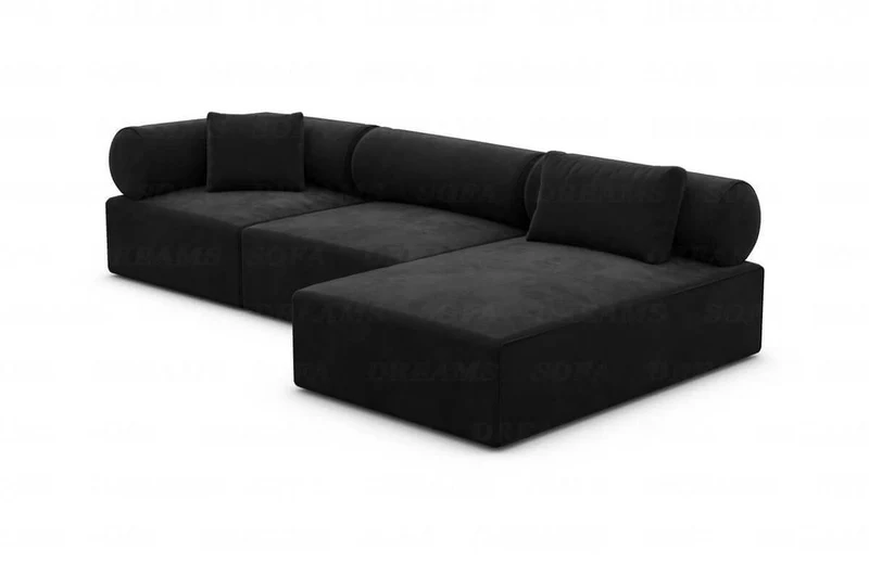 Couch Laguardia L-Form in Stoff