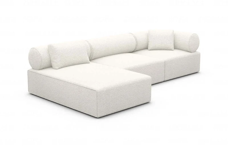 Couch Laguardia L-Form in Stoff