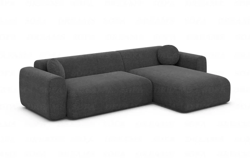 Ecksofa Cortegada L-Form aus Stoff Kurz