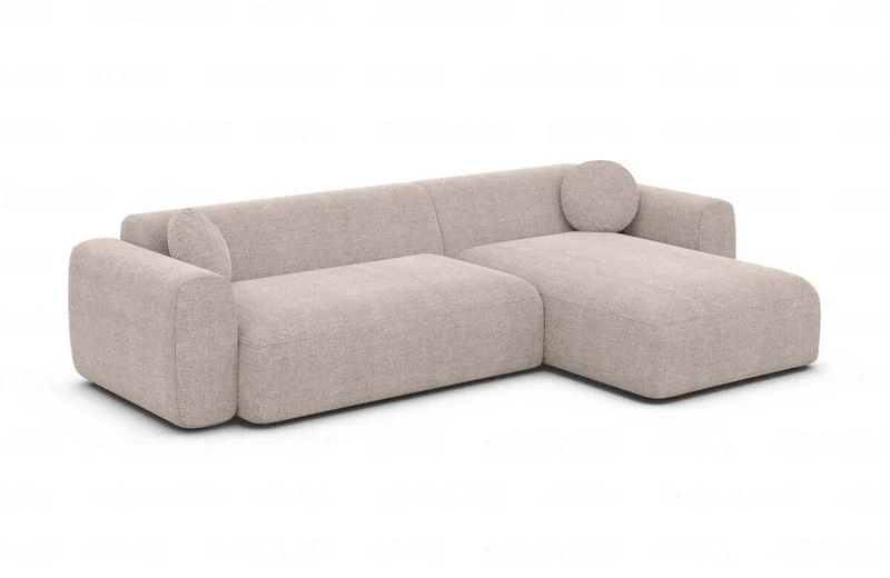 Ecksofa Cortegada L-Form aus Stoff Kurz