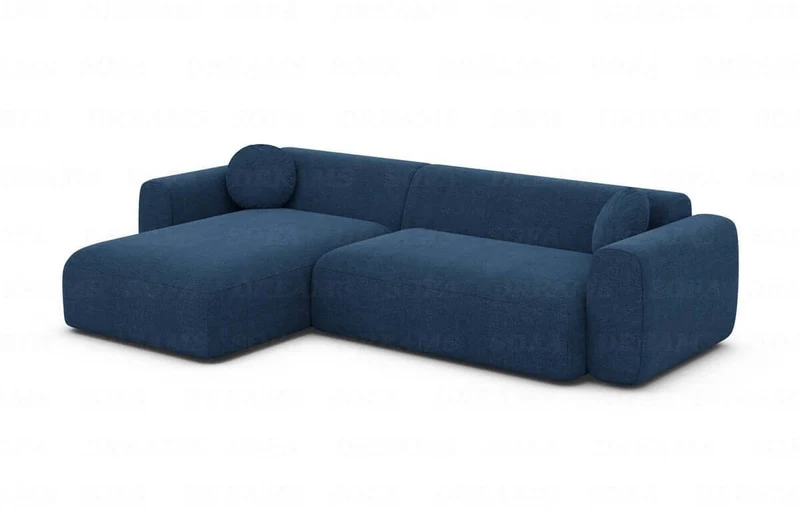 Ecksofa Cortegada L-Form aus Stoff Kurz