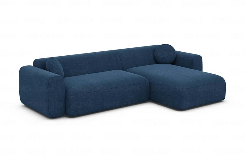 Ecksofa Cortegada L-Form aus Stoff Kurz