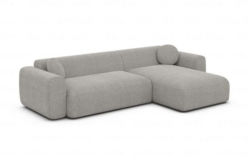 Ecksofa Cortegada L-Form aus Stoff Kurz