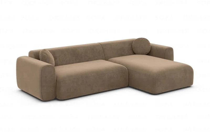 Ecksofa Cortegada L-Form aus Stoff Kurz