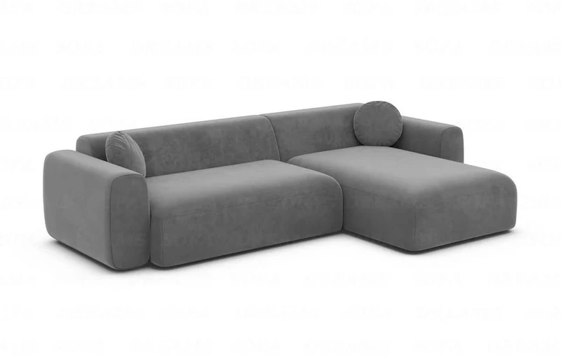 Ecksofa Cortegada L-Form aus Stoff Kurz