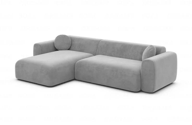 Ecksofa Cortegada L-Form aus Stoff Kurz