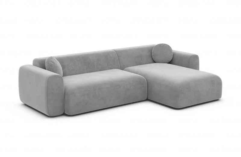 Ecksofa Cortegada L-Form aus Stoff Kurz