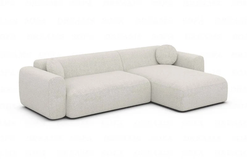 Ecksofa Cortegada L-Form aus Stoff Kurz
