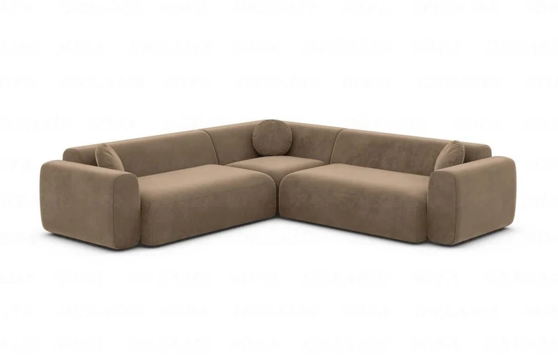 Ecksofa Cortegada L-Form aus Stoff