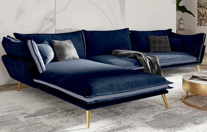Stoff Ecksofa Lobos L-Form