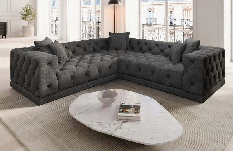 Ecksofa Palma L-Form aus Stoff
