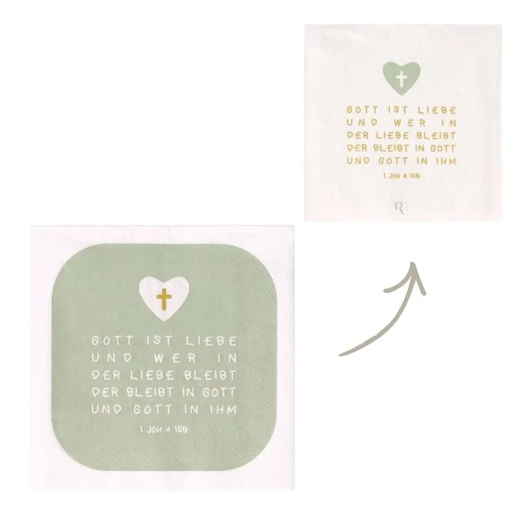 Räder Papierserviette Gott ist die Liebe