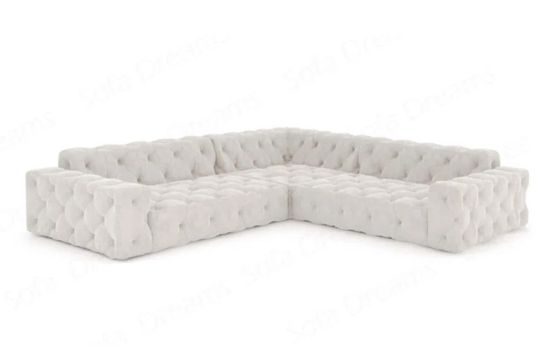 Couch Menorca L-Form in Stoff