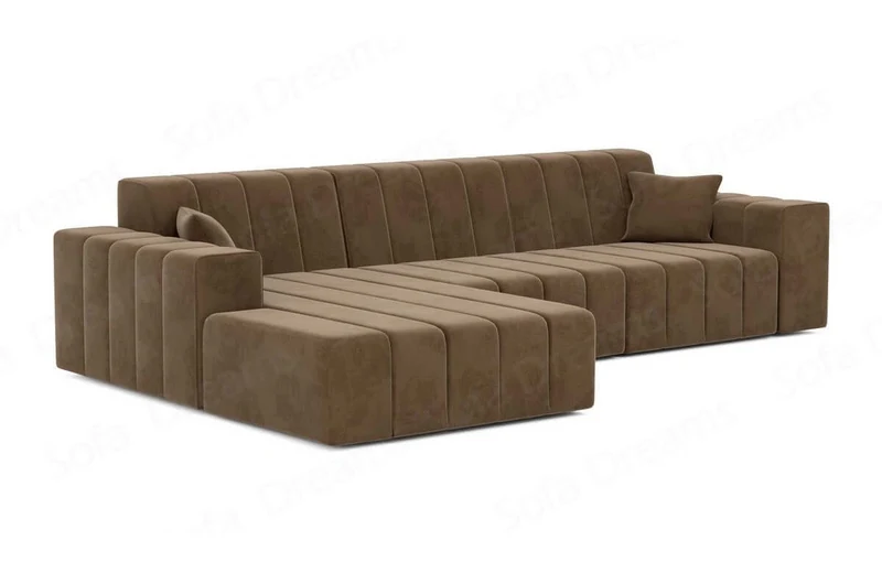 Couch Gran Canaria L-Form in Stoff Kurz