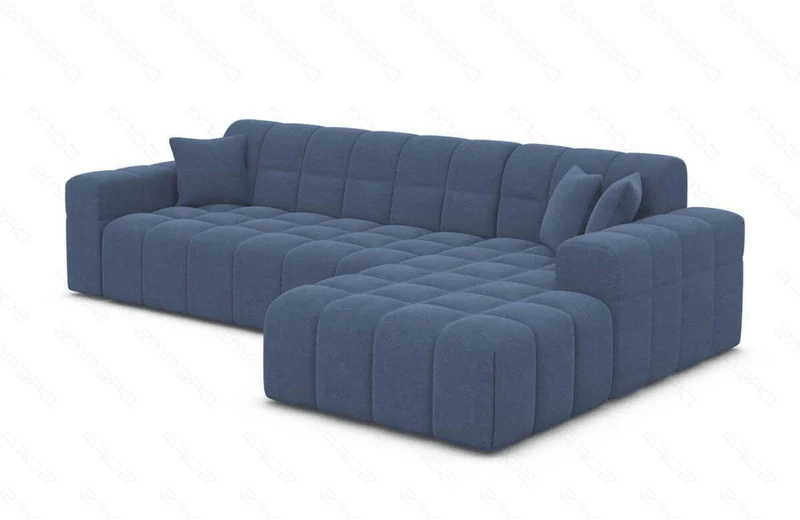Couch Ibiza L-Form in Stoff Kurz