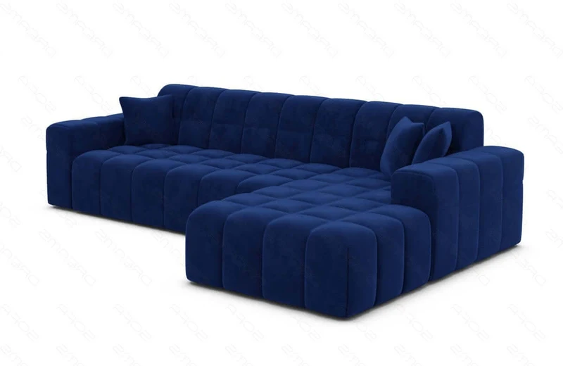 Couch Ibiza L-Form in Stoff Kurz