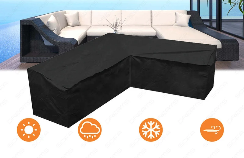 Rattansofa-Abdeckung Turino U-Form