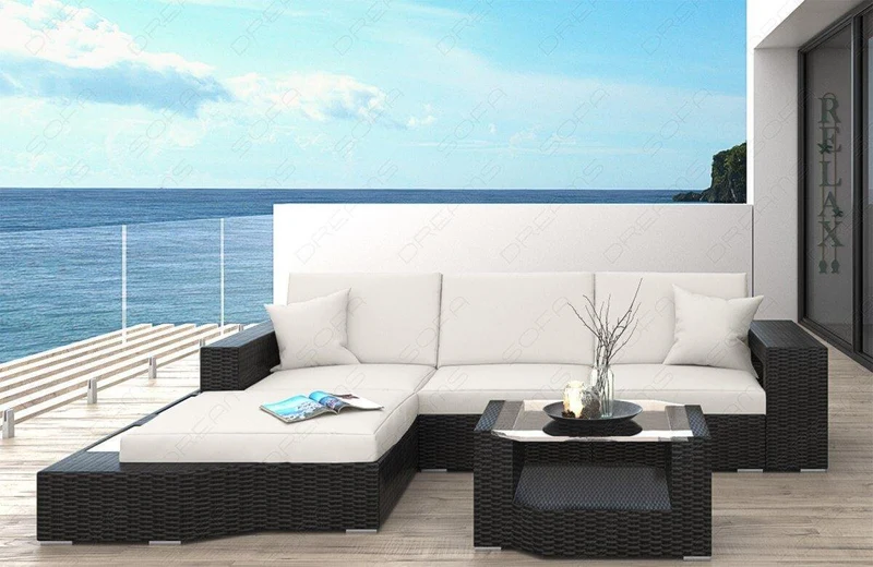 Rattan Sofa Messana L – Creme
