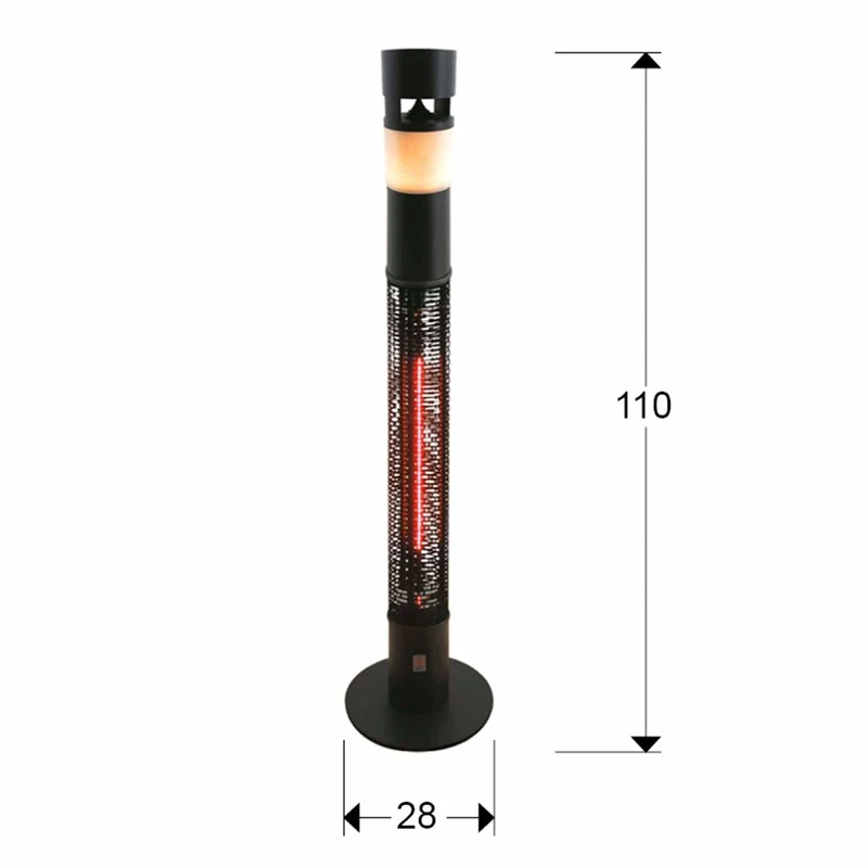 Heizstrahler Heat Sound Warme für Terrasse