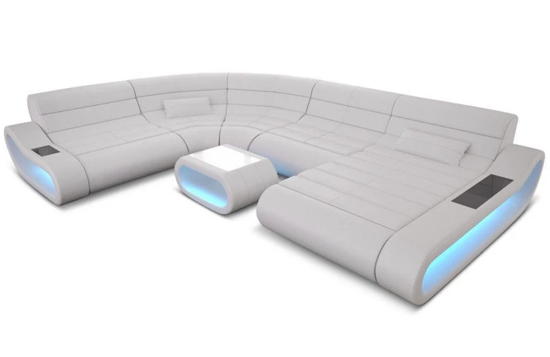XXL Wohnlandschaft Concept U-Form in Leder