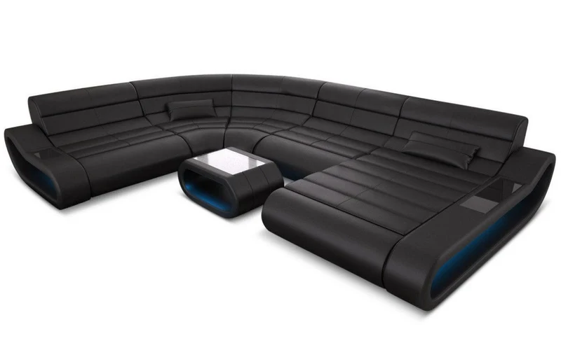 XXL Wohnlandschaft Concept U-Form in Leder