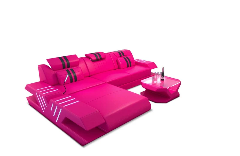 Ecksofa Venedig L-Form aus Leder