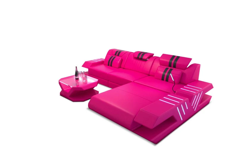 Ecksofa Venedig L-Form aus Leder