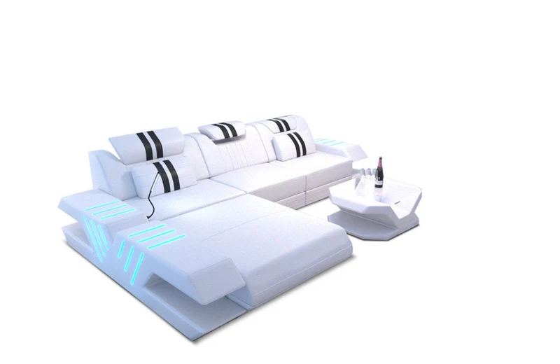 Ecksofa Venedig L-Form aus Leder
