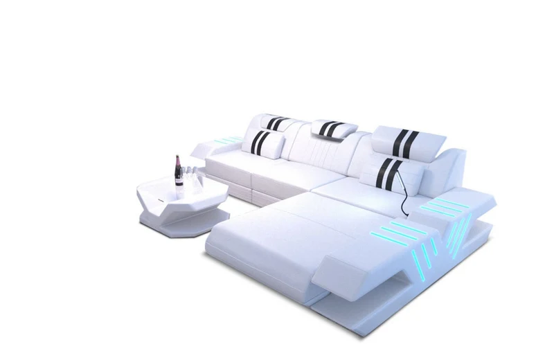 Ecksofa Venedig L-Form aus Leder