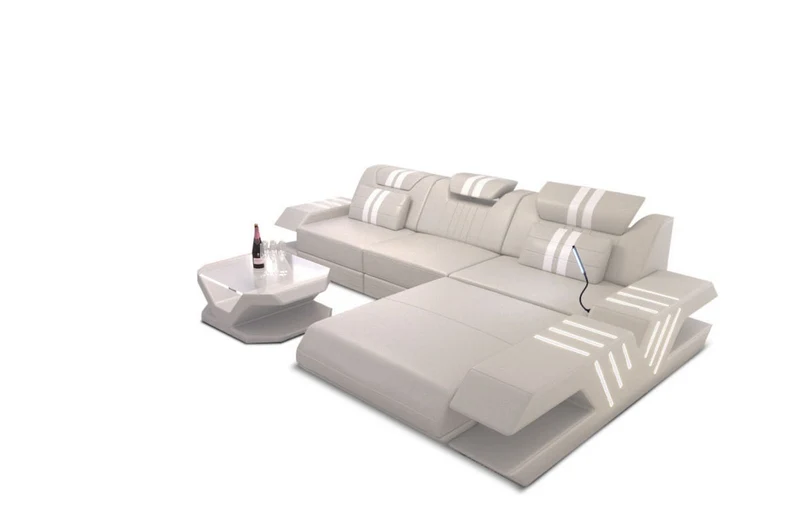 Ecksofa Venedig L-Form aus Leder
