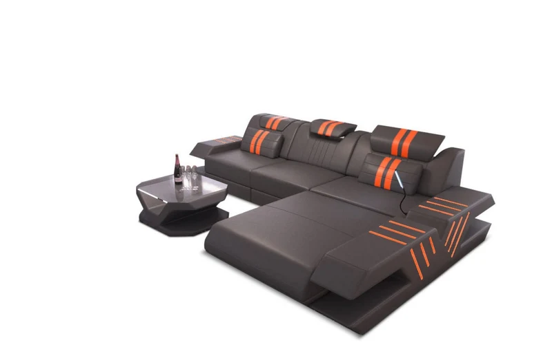 Ecksofa Venedig L-Form aus Leder
