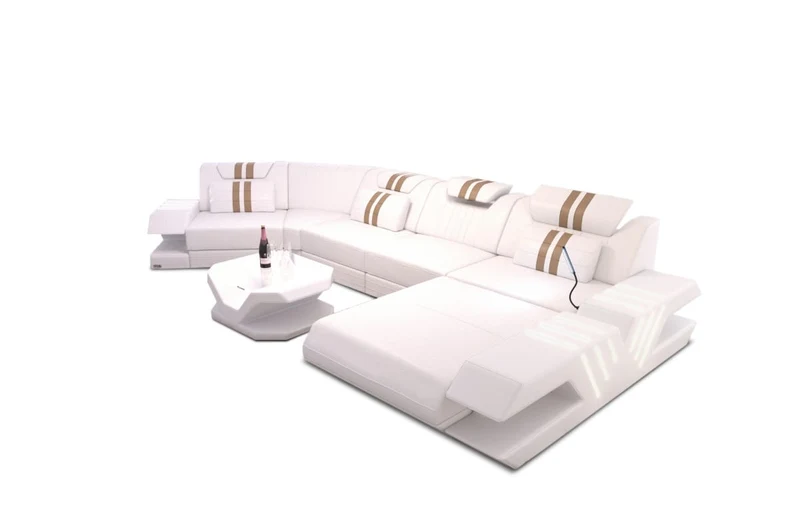 Sofa Venedig C-Form in Leder