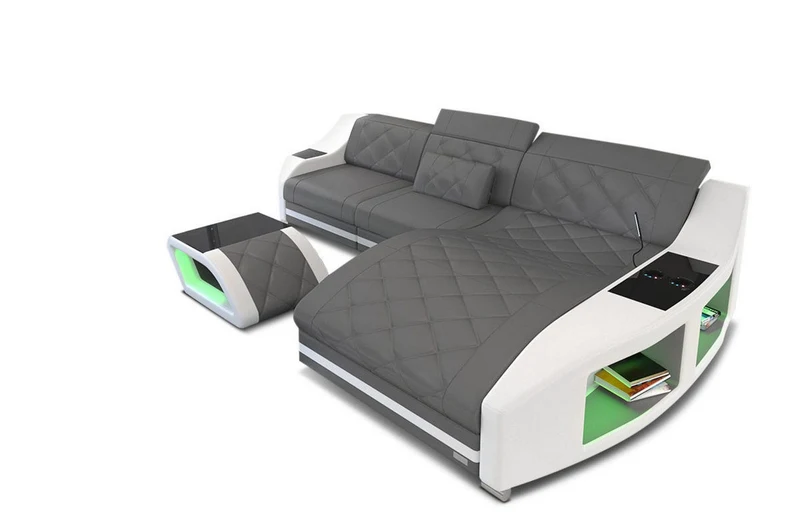 Ecksofa Swing Eleganz L-Form in Leder