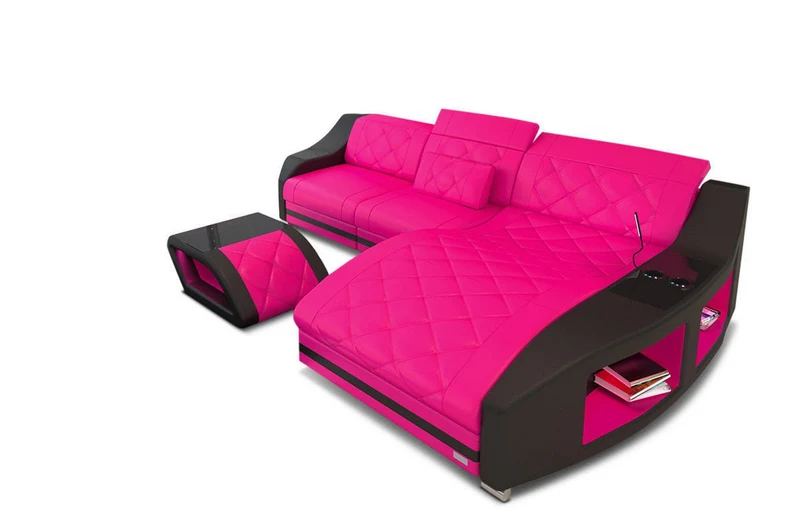 Ecksofa Swing Eleganz L-Form in Leder