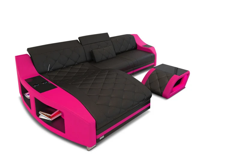 Ecksofa Swing Eleganz L-Form in Leder