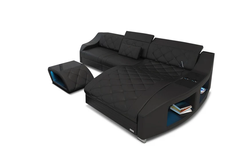 Ecksofa Swing Eleganz L-Form in Leder
