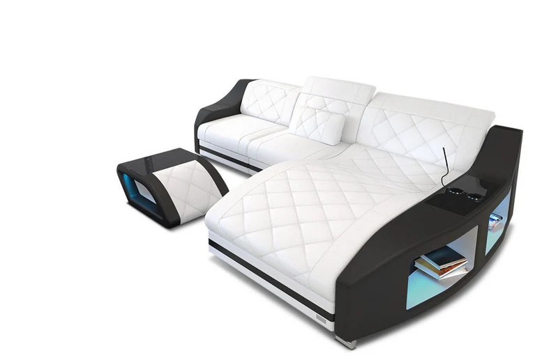 Ecksofa Swing Eleganz L-Form in Leder
