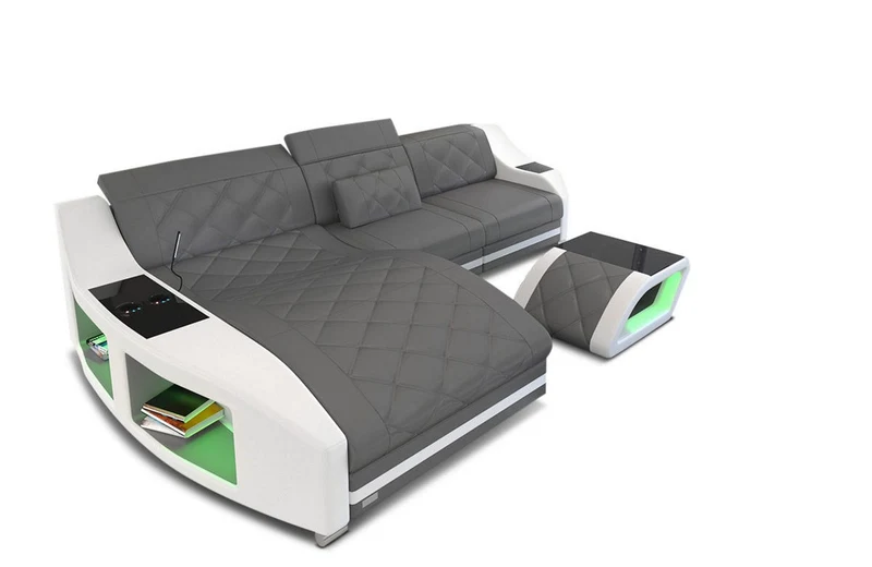 Ecksofa Swing Eleganz L-Form in Leder