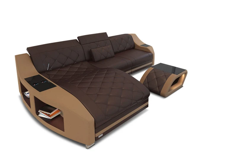 Ecksofa Swing Eleganz L-Form in Leder