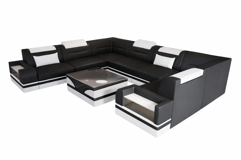 Leder Couch Trivento U-Form