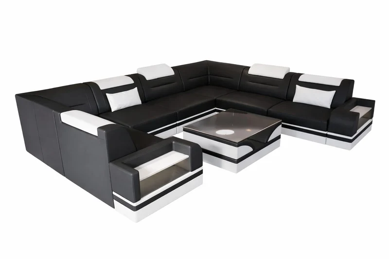 Leder Couch Trivento U-Form