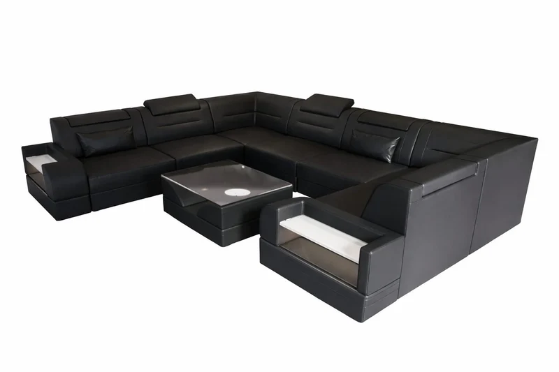 Leder Couch Trivento U-Form