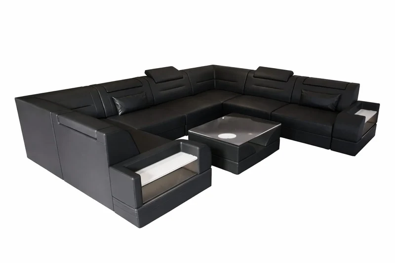 Leder Couch Trivento U-Form