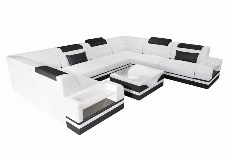 Leder Couch Trivento U-Form