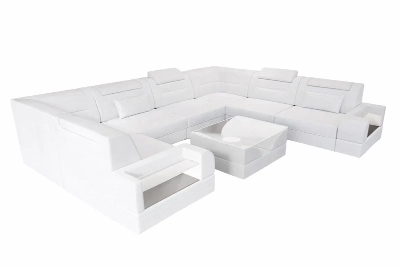 Leder Couch Trivento U-Form