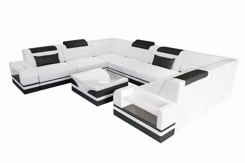 Leder Couch Trivento U-Form